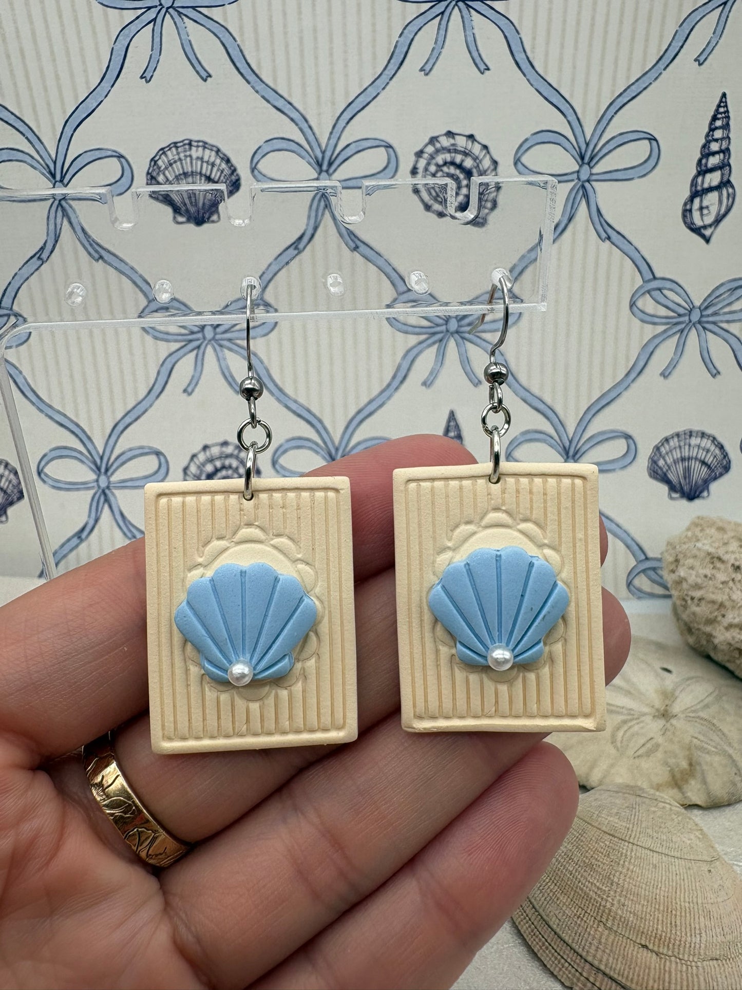 Seashell Portrait Earrings