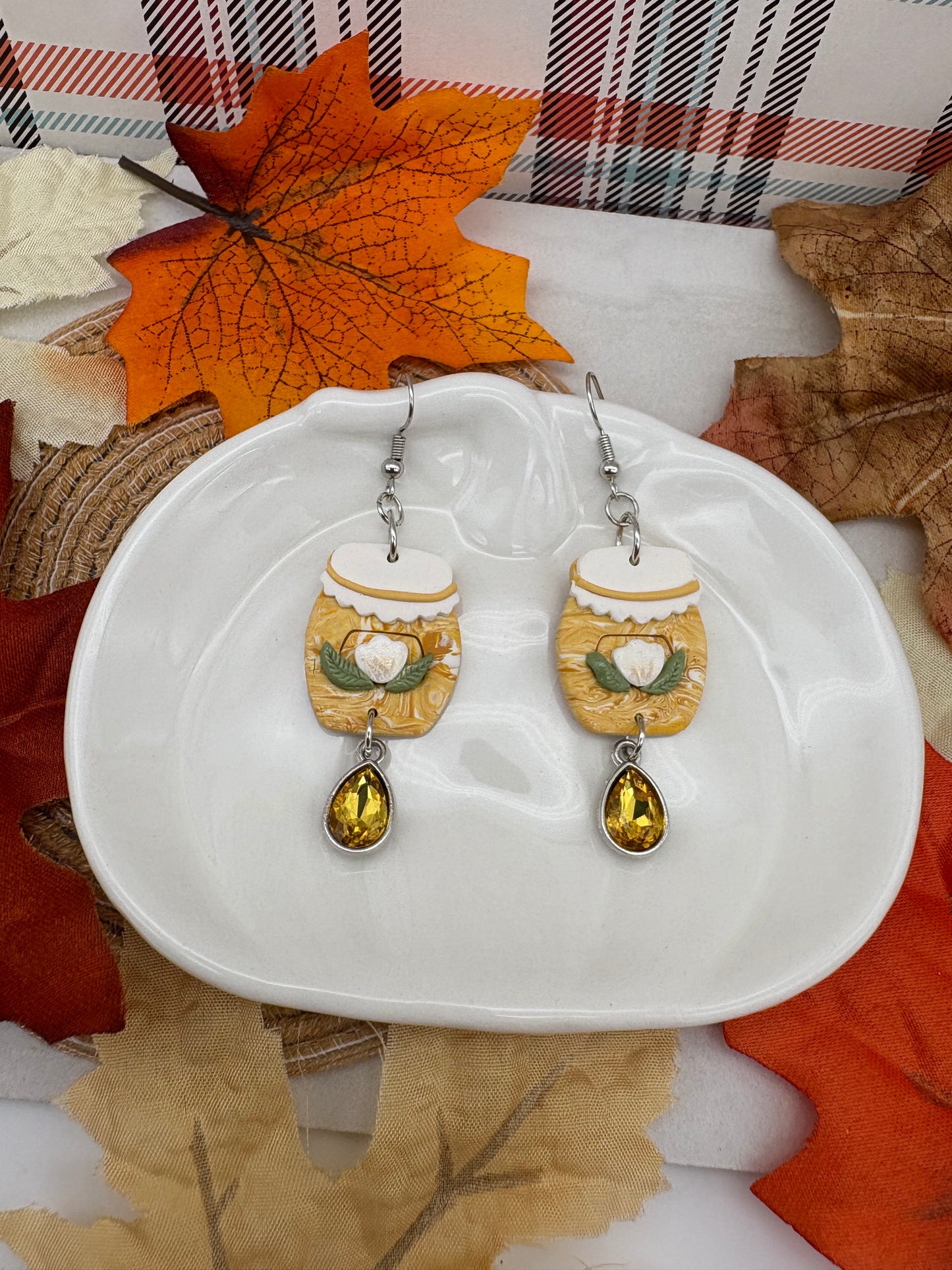 Autumnal Jam Jar Earrings