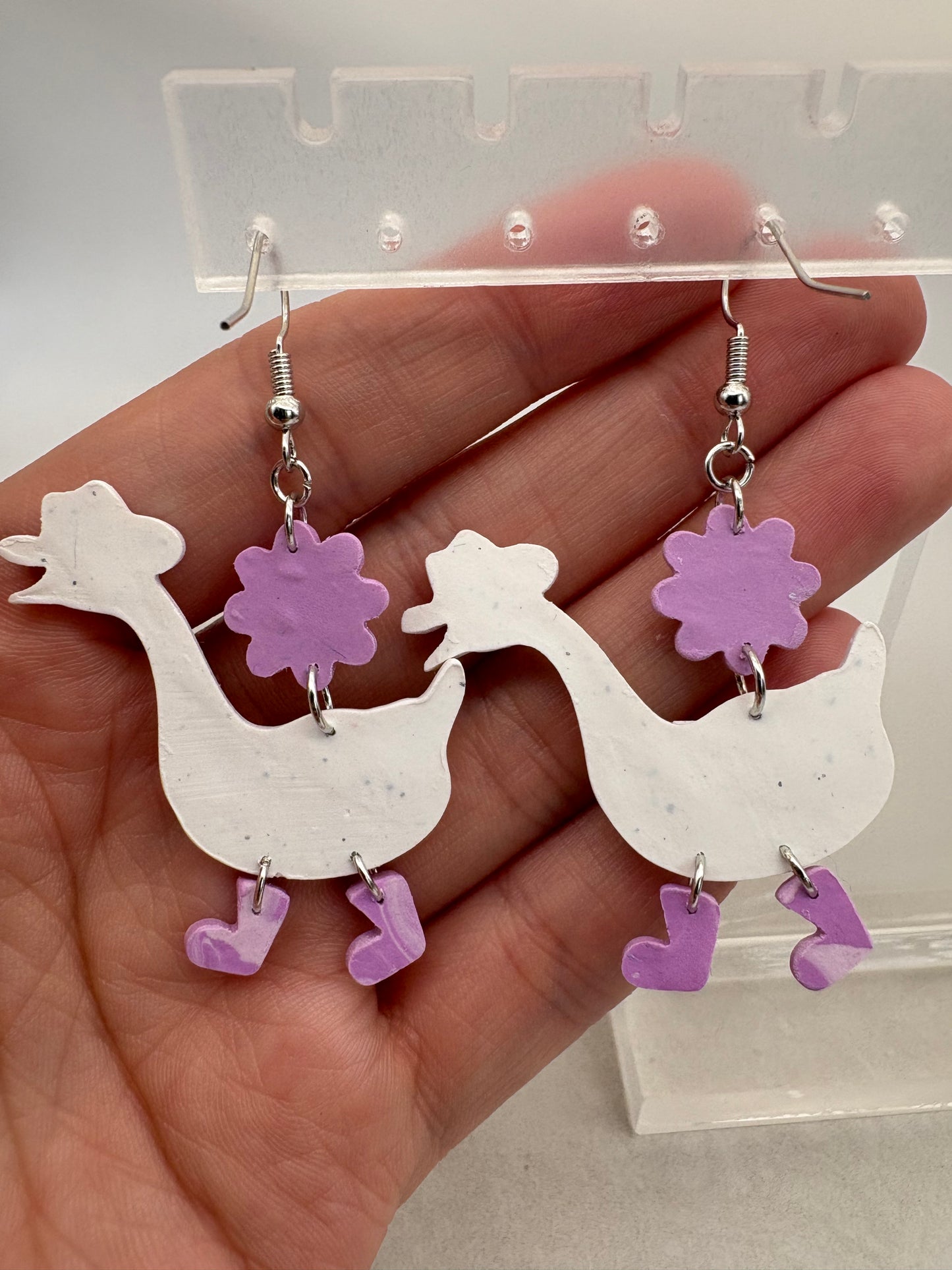 Silly Cowboy Goose With Purple Boots