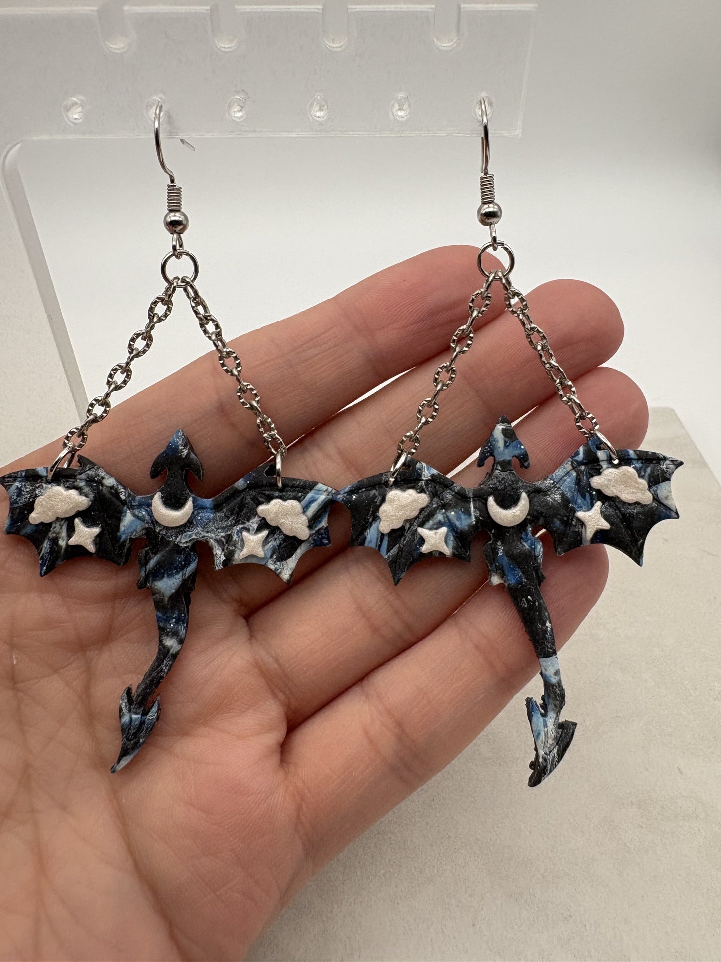 Blue Marbled Night Sky Dragon