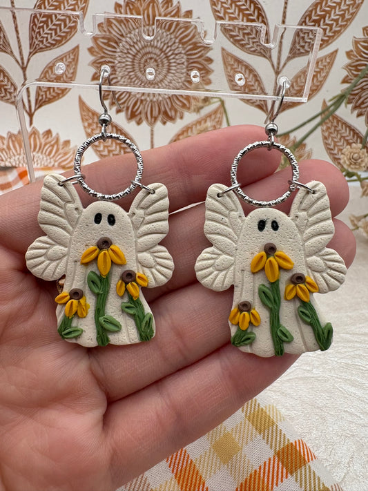 Winged Flower Ghostie W/Round Tops