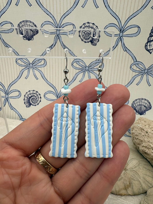 Striped Seashell Earrings