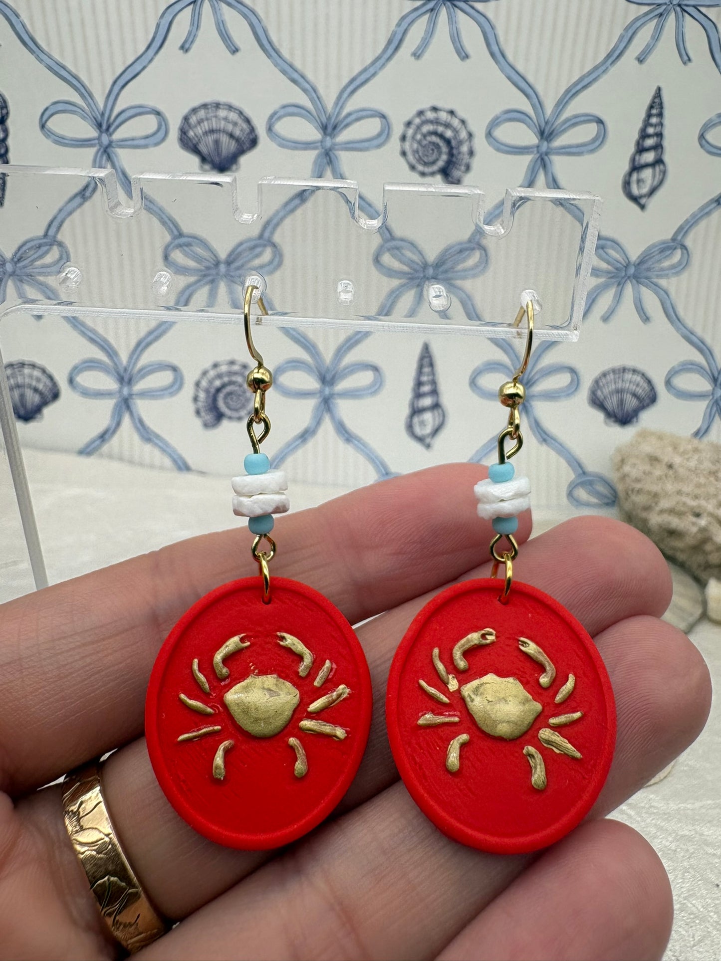 Crab Portrait Earrings