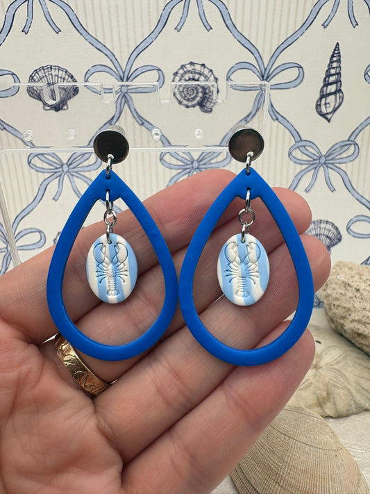 Teardrop Sea Dangle Earrings