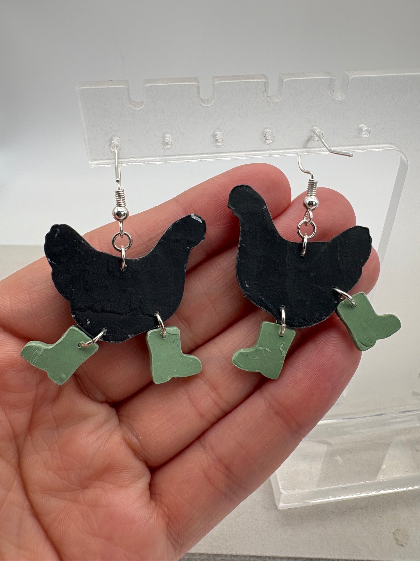 Floral Chickens With Boots