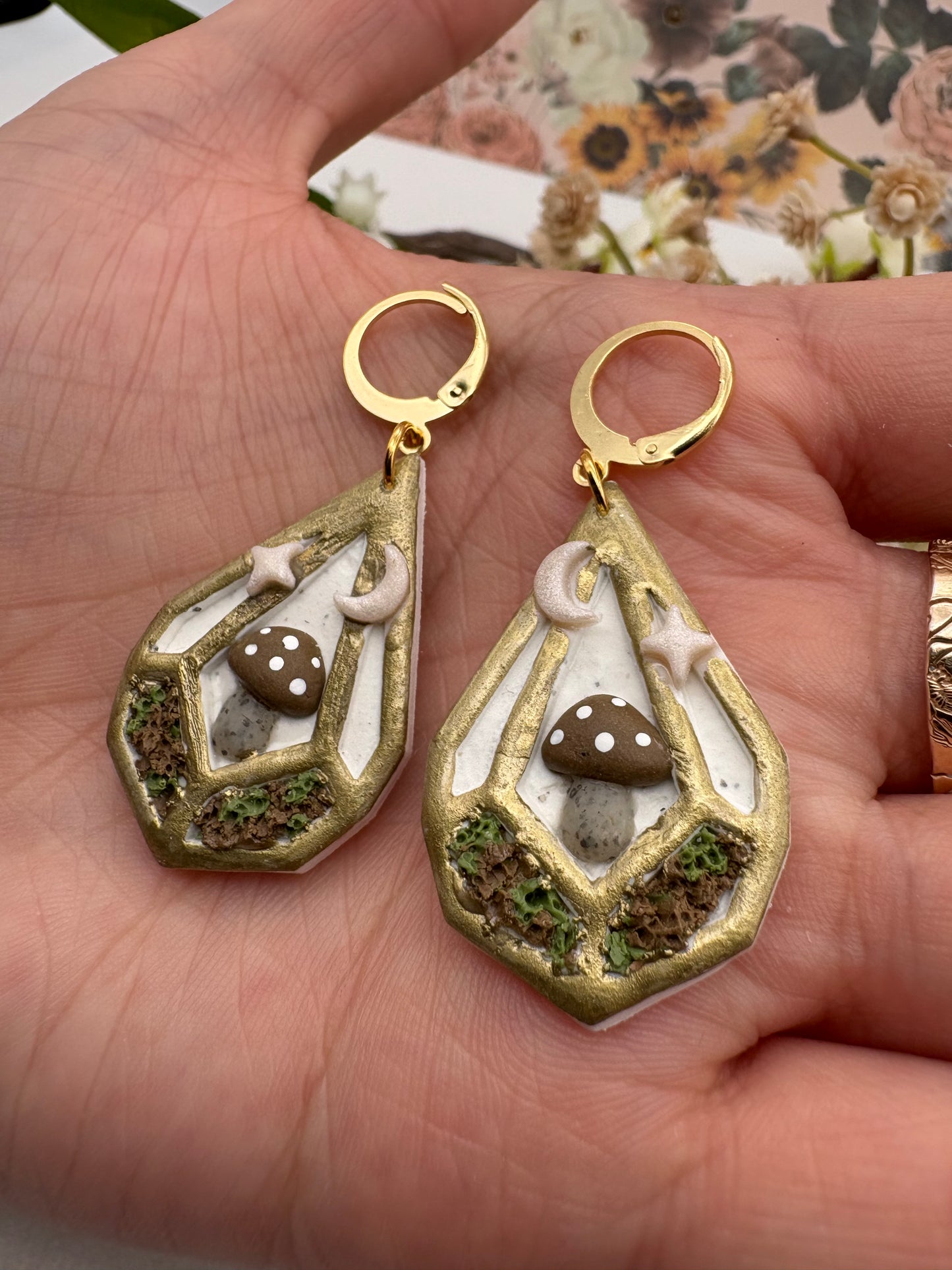 Mushroom Terrarium Earrings
